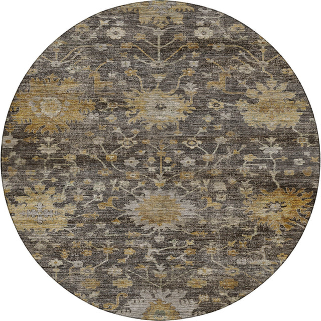Dalyn Aristo AR2 Charcoal Rug round rug