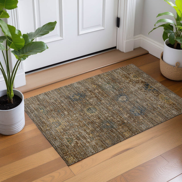 Dalyn Aristo AR2 Chocolate Rug shown in a room