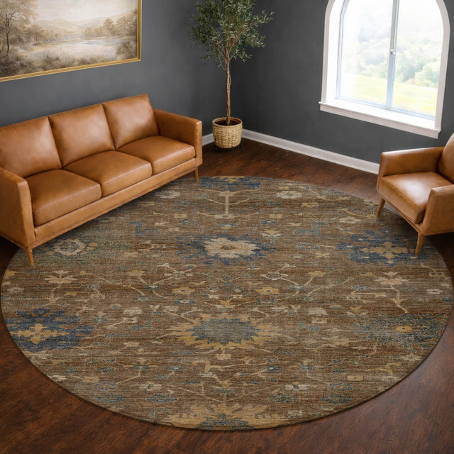 Dalyn Aristo AR2 Chocolate Rug shown in a room