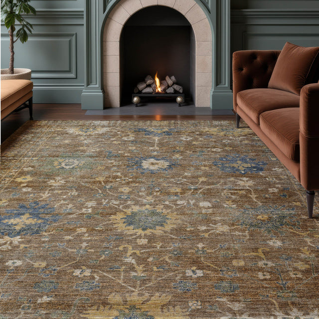 Dalyn Aristo AR2 Chocolate Rug shown in a room