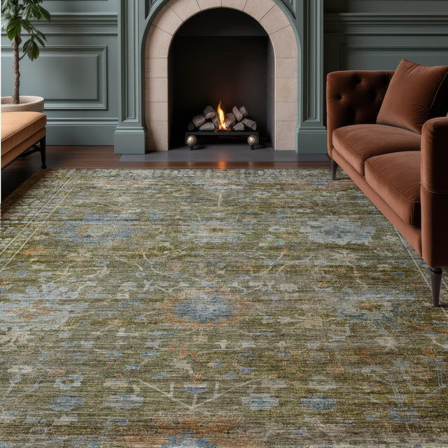 Dalyn Aristo AR2 Olive Rug shown in a room