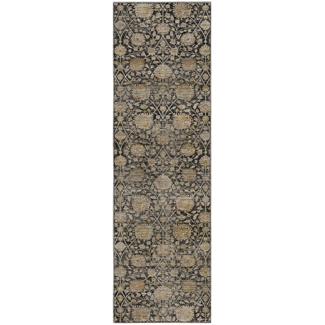 Dalyn Aristo AR3 Black Rug runner rug