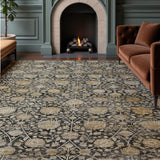 Dalyn Aristo AR3 Black Rug shown in a room