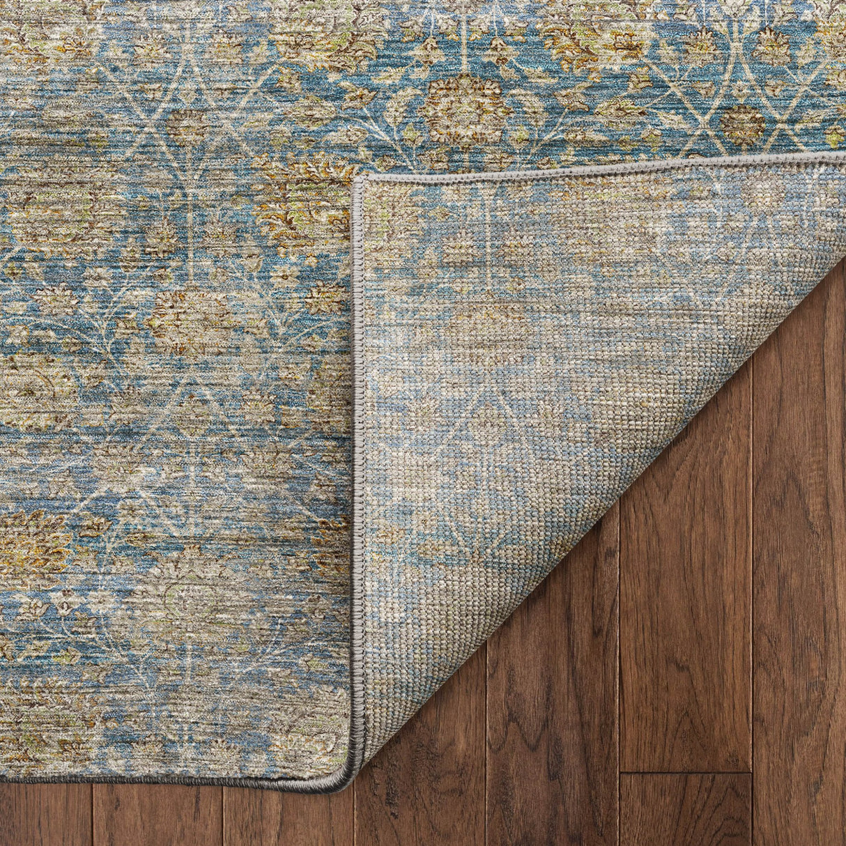 Dalyn Aristo AR3 Blue Rug backing detail