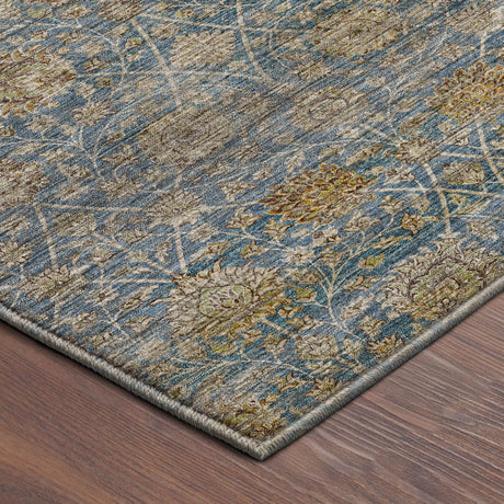 Dalyn Aristo AR3 Blue Rug corner detail