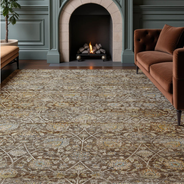 Dalyn Aristo AR3 Coffee Rug shown in a room