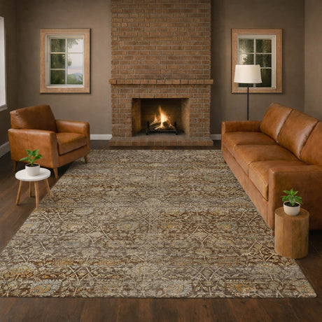 Dalyn Aristo AR3 Coffee Rug shown in a room