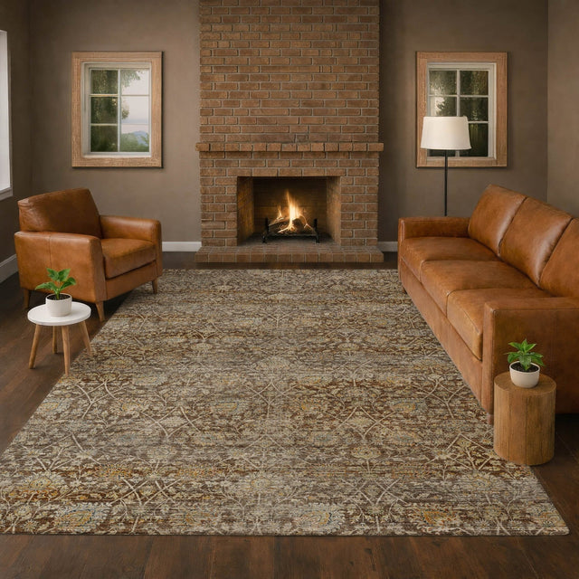 Dalyn Aristo AR3 Coffee Rug shown in a room