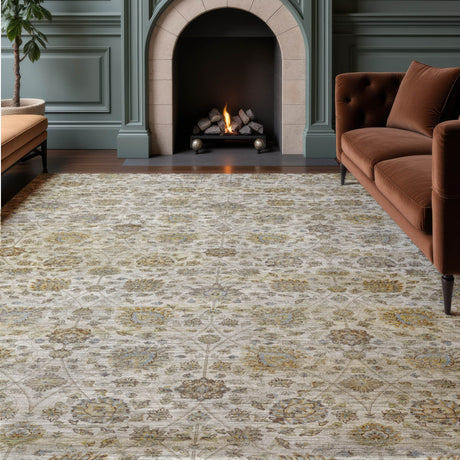 Dalyn Aristo AR3 Ivory Rug shown in a room