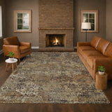 Dalyn Aristo AR4 Taupe Rug shown in a room