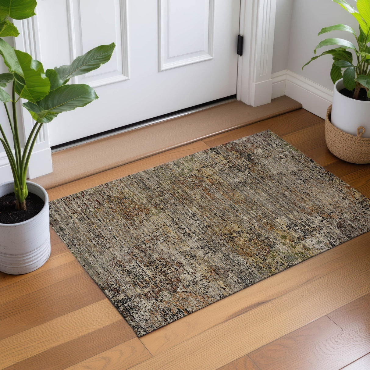 Dalyn Aristo AR4 Taupe Rug shown in a room