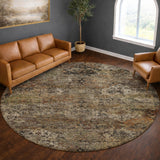 Dalyn Aristo AR4 Taupe Rug shown in a room