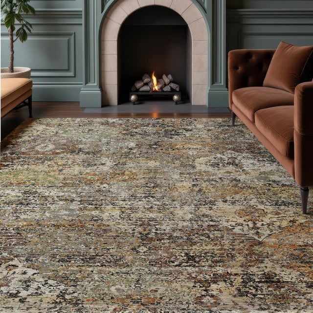 Dalyn Aristo AR4 Taupe Rug shown in a room