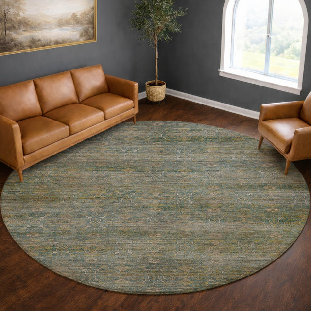 Dalyn Aristo AR5 Teal Rug shown in a room