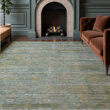 Dalyn Aristo AR5 Teal Rug shown in a room