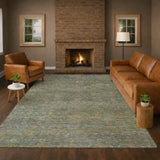Dalyn Aristo AR5 Teal Rug shown in a room