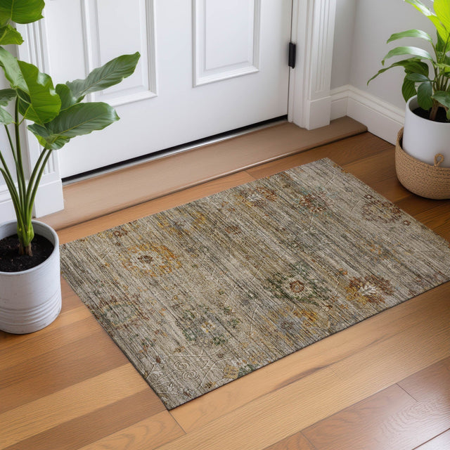Dalyn Aristo AR6 Beige Rug shown in a room