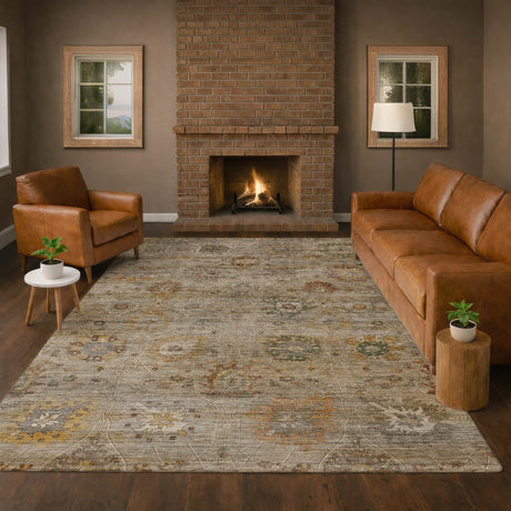 Dalyn Aristo AR6 Beige Rug shown in a room