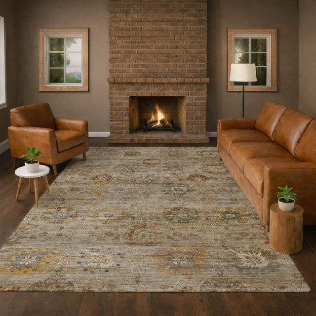 Dalyn Aristo AR6 Beige Rug shown in a room
