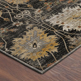 Dalyn Aristo AR6 Black Rug corner detail