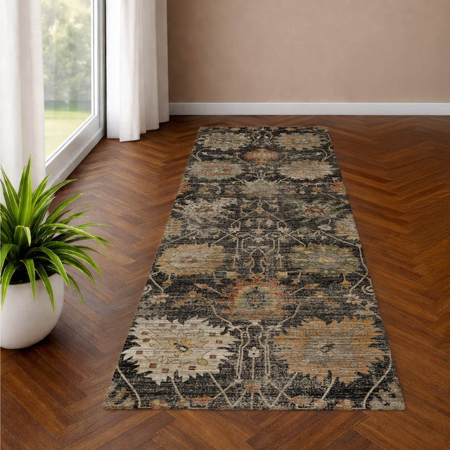 Dalyn Aristo AR6 Black Rug shown in a room