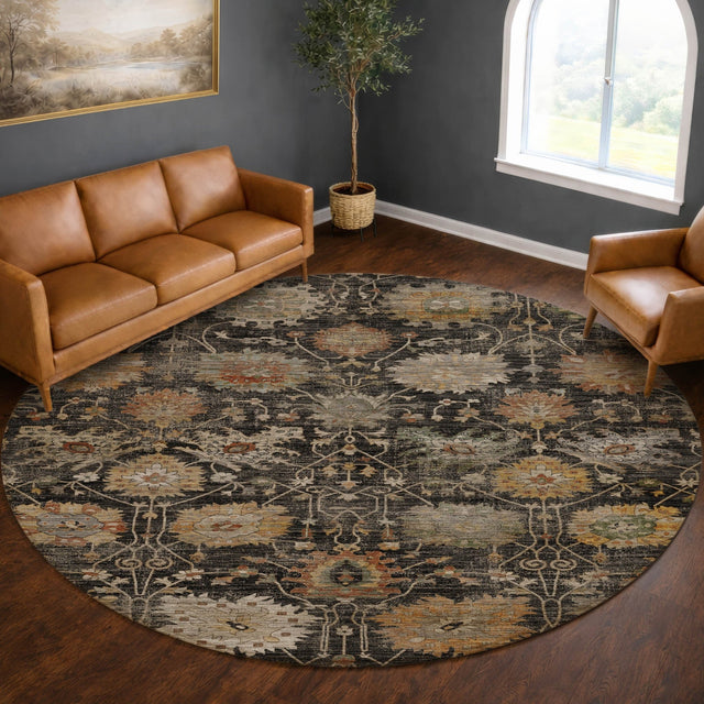 Dalyn Aristo AR6 Black Rug shown in a room