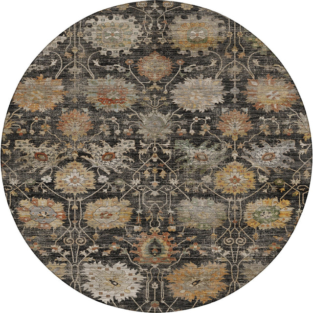 Dalyn Aristo AR6 Black Rug round rug
