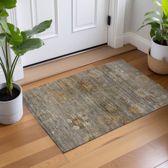Dalyn Aristo AR6 Gray Rug shown in a room
