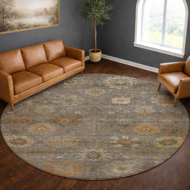 Dalyn Aristo AR6 Gray Rug shown in a room