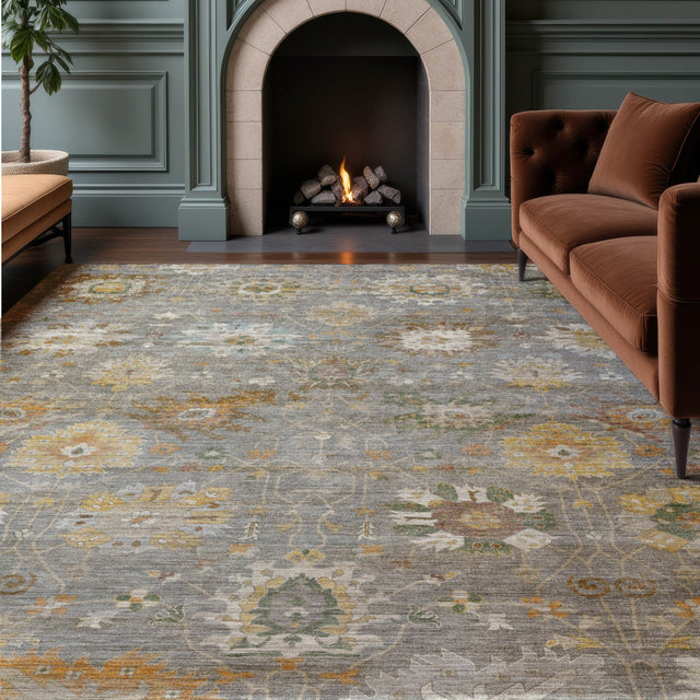 Dalyn Aristo AR6 Gray Rug shown in a room