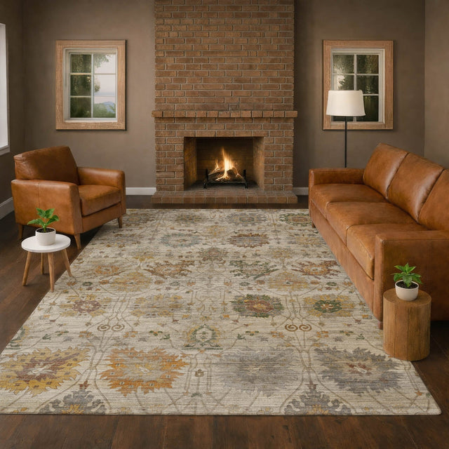 Dalyn Aristo AR6 Ivory Rug shown in a room