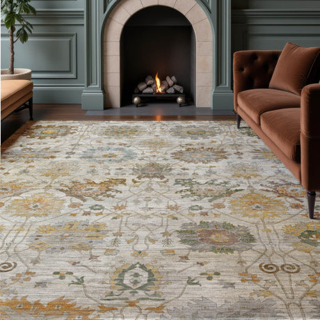 Dalyn Aristo AR6 Ivory Rug shown in a room