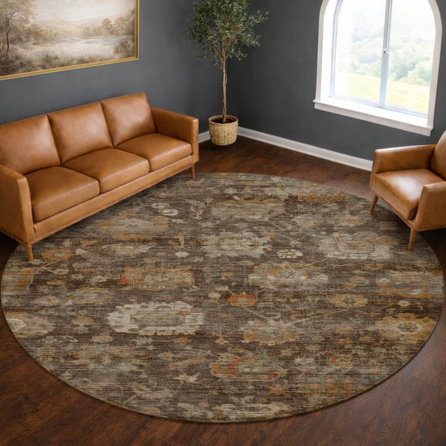 Dalyn Aristo AR7 Chocolate Rug shown in a room