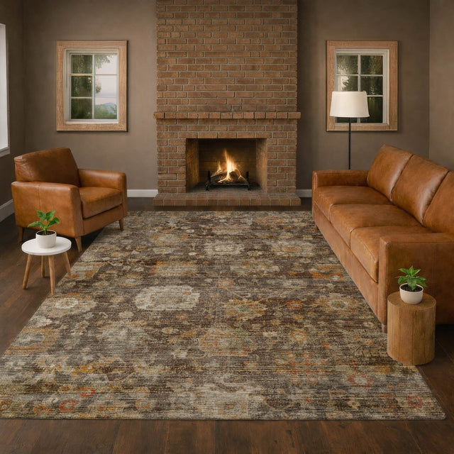 Dalyn Aristo AR7 Chocolate Rug shown in a room
