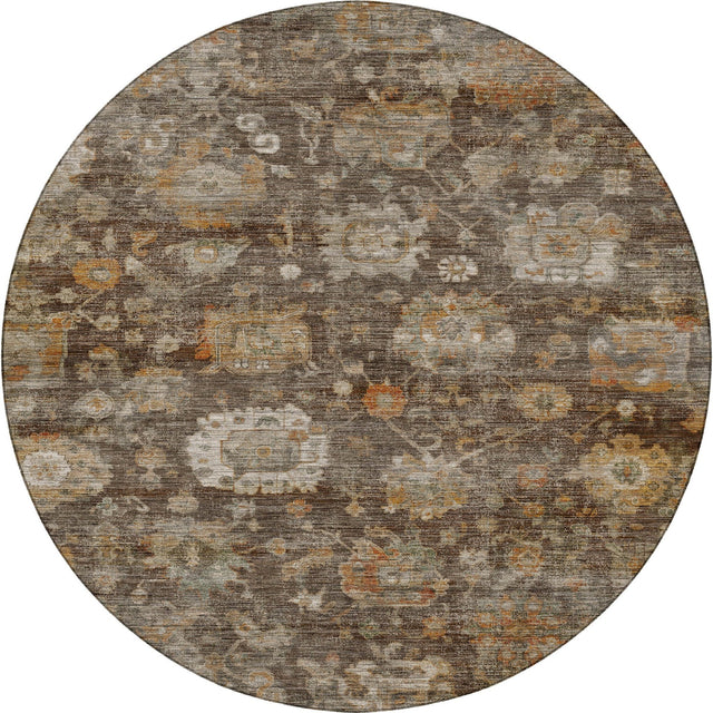 Dalyn Aristo AR7 Chocolate Rug round rug
