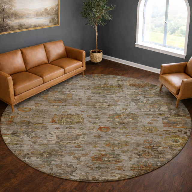 Dalyn Aristo AR7 Silver Rug shown in a room
