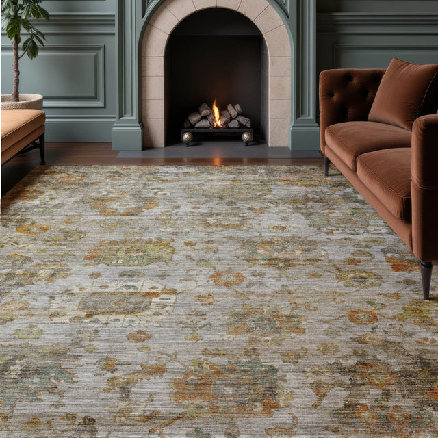 Dalyn Aristo AR7 Silver Rug shown in a room
