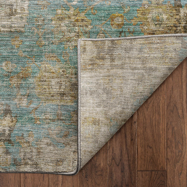 Dalyn Aristo AR7 Teal Rug backing detail