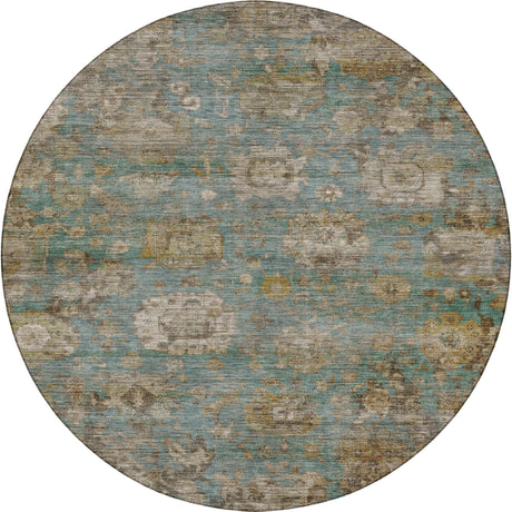 Dalyn Aristo AR7 Teal Rug round rug