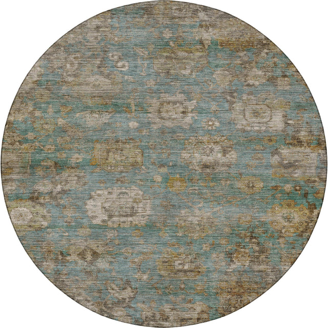 Dalyn Aristo AR7 Teal Rug round rug