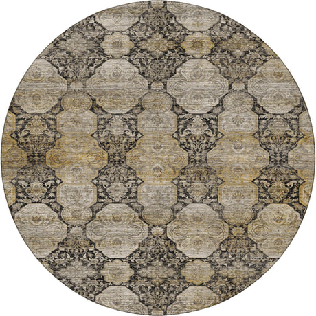 Dalyn Aristo AR8 Black Rug round rug