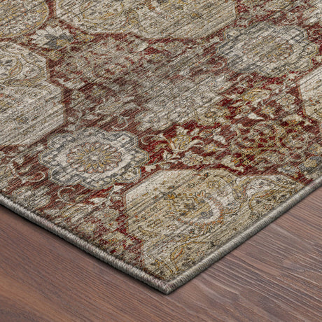 Dalyn Aristo AR8 Burgundy Rug corner detail