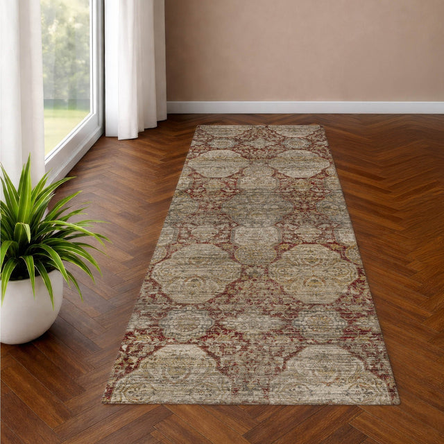 Dalyn Aristo AR8 Burgundy Rug shown in a room