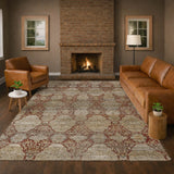 Dalyn Aristo AR8 Burgundy Rug shown in a room
