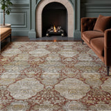 Dalyn Aristo AR8 Burgundy Rug shown in a room