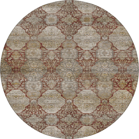 Dalyn Aristo AR8 Burgundy Rug round rug