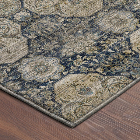 Dalyn Aristo AR8 Navy Rug corner detail