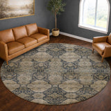 Dalyn Aristo AR8 Navy Rug shown in a room