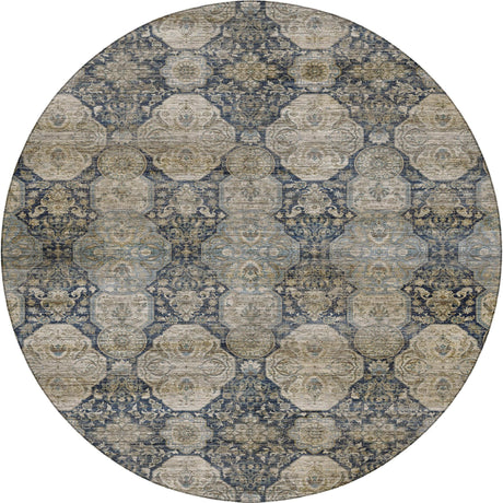 Dalyn Aristo AR8 Navy Rug round rug