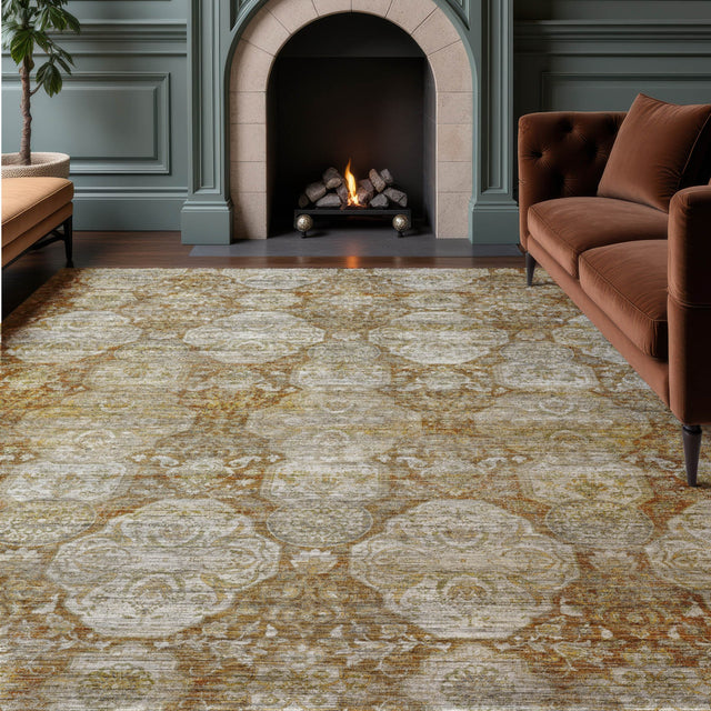 Dalyn Aristo AR8 Terracotta Rug shown in a room